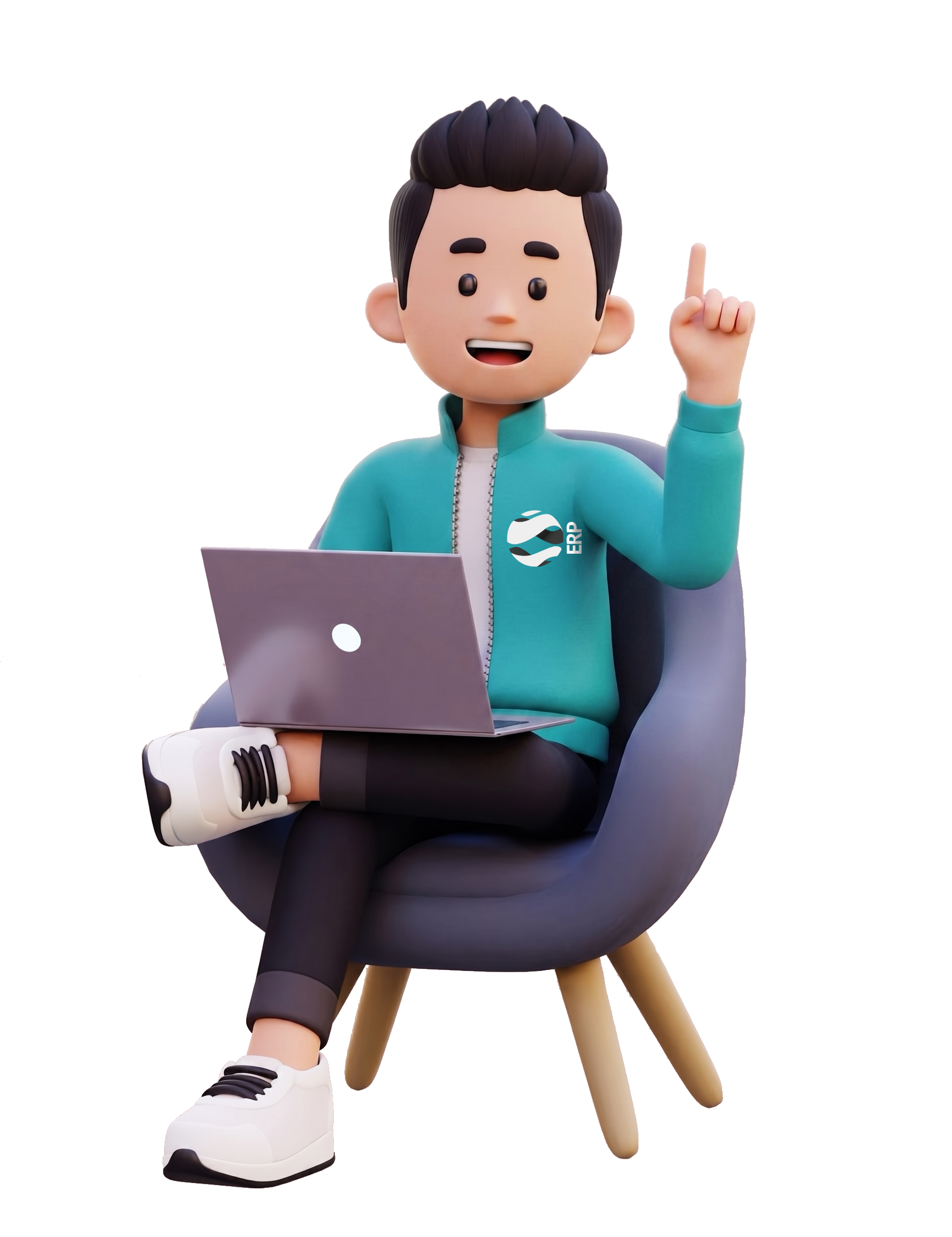 Personaje trabajando con documentos digitales